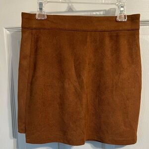 SHEIN Faux Suede Mini Skirt